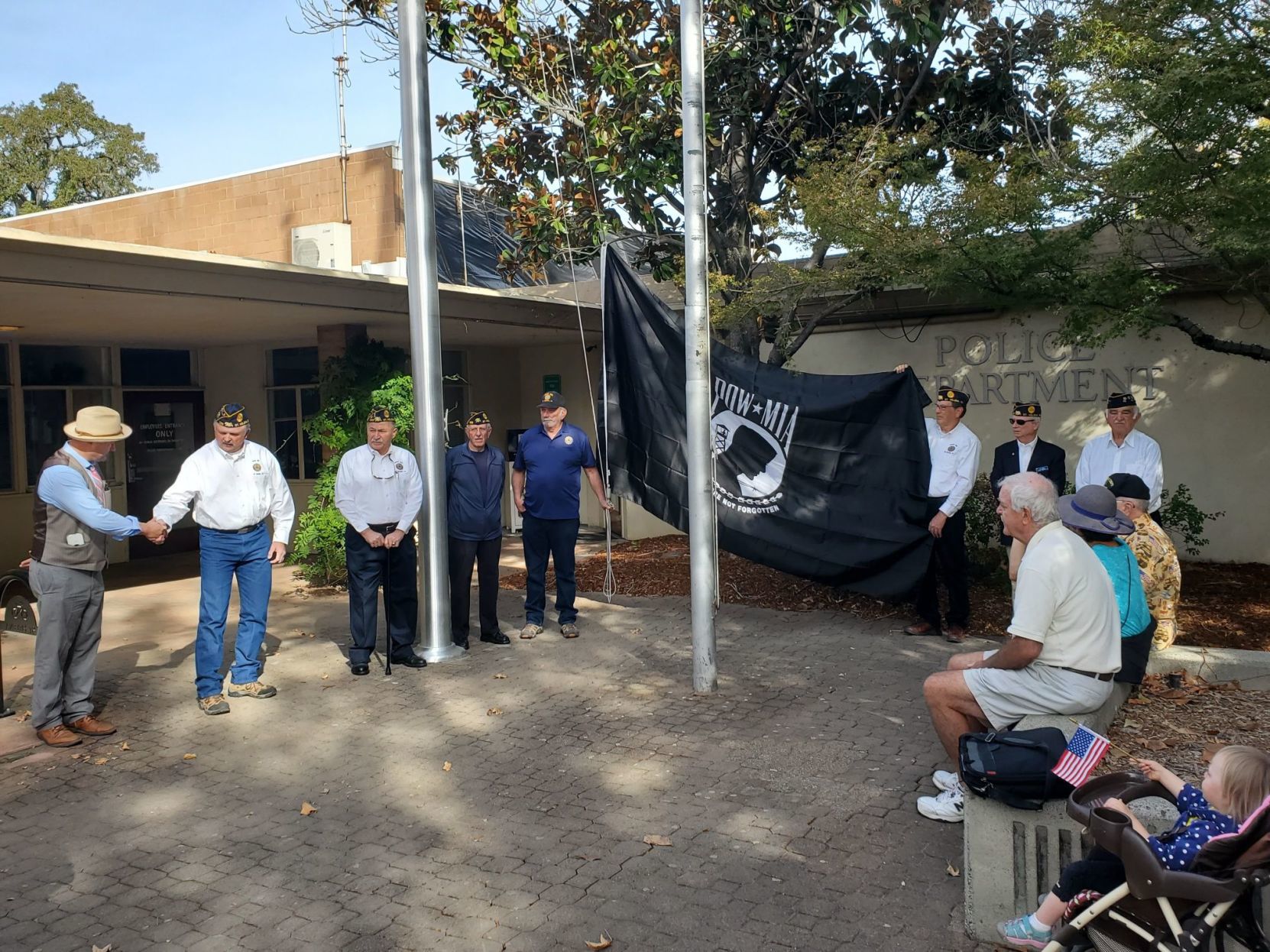 POW/MIA flag over St. Helena City Hall